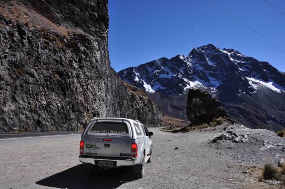 Descendo os Andes em direção ao início da Carretera de la Muerte, na Bolívia